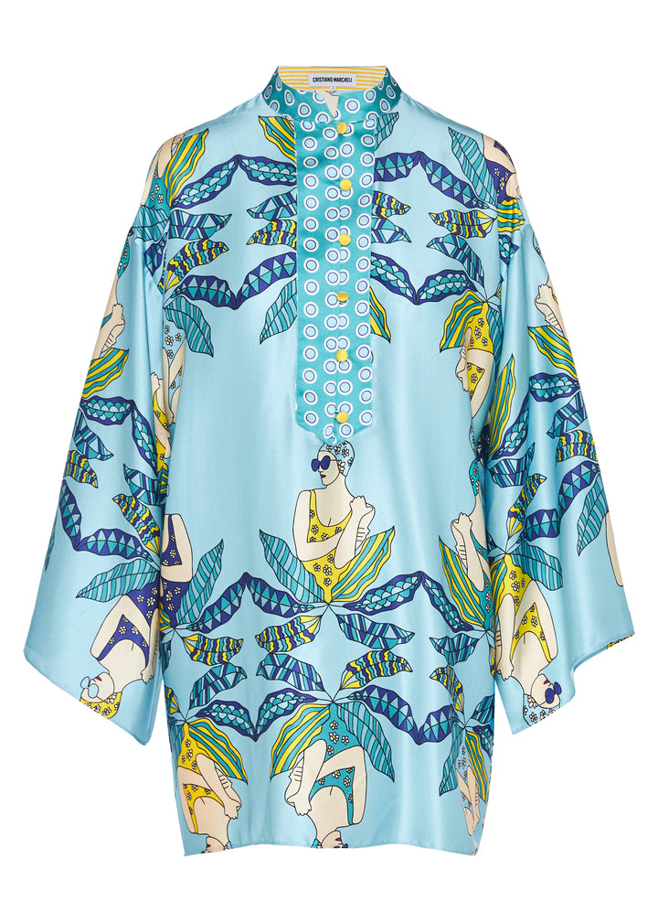 MARIA SILK KAFTAN DRESS