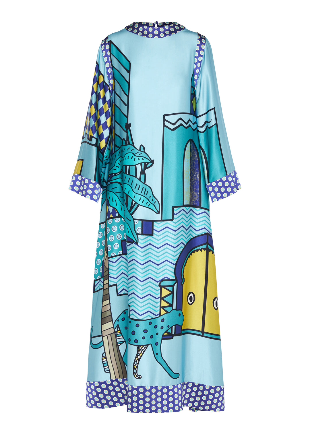 TERESA SILK KAFTAN DRESS