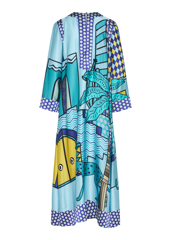 TERESA SILK KAFTAN DRESS