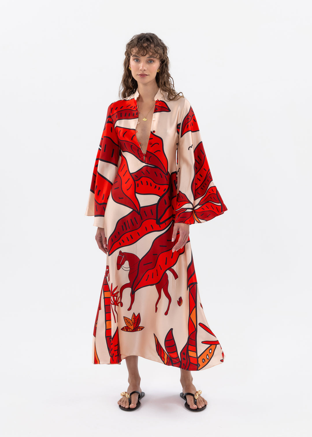 JANE KAFTAN DRESS SILK