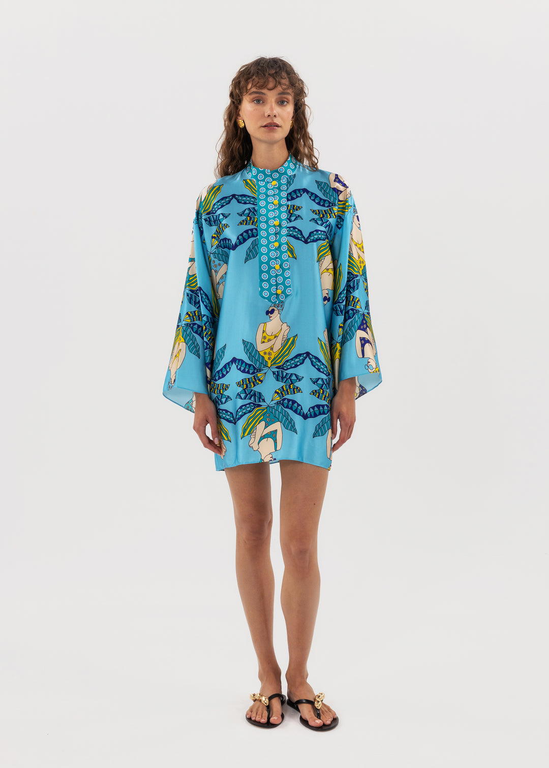 MARIA SILK KAFTAN DRESS