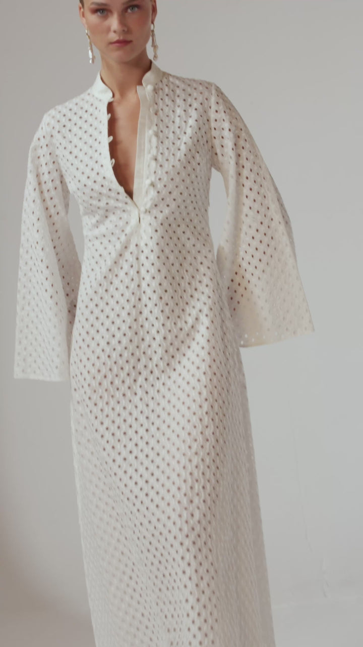 JANE KAFTAN DRESS EMBROIDERY