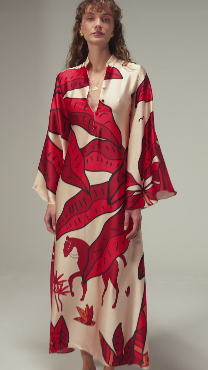 JANE KAFTAN DRESS SILK