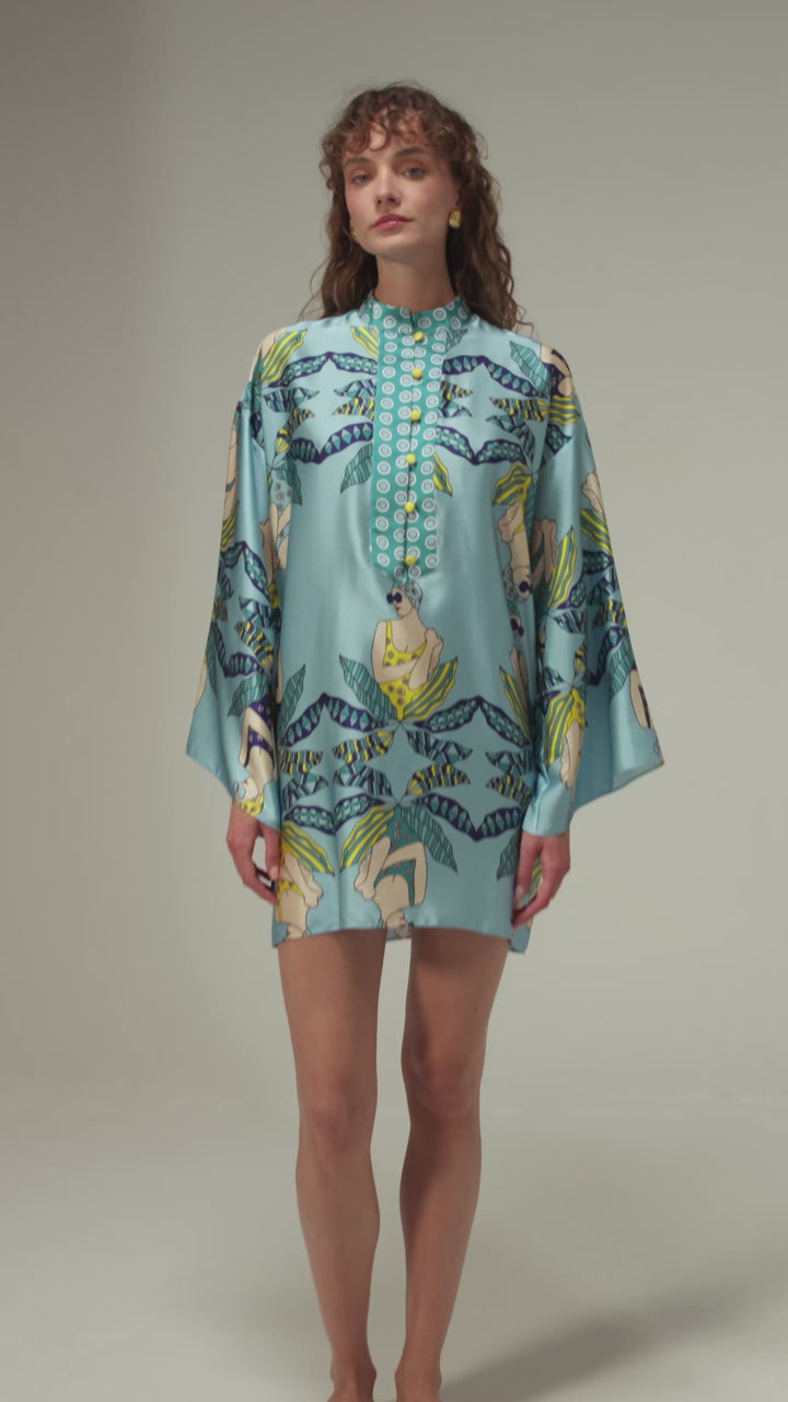 MARIA SILK KAFTAN DRESS